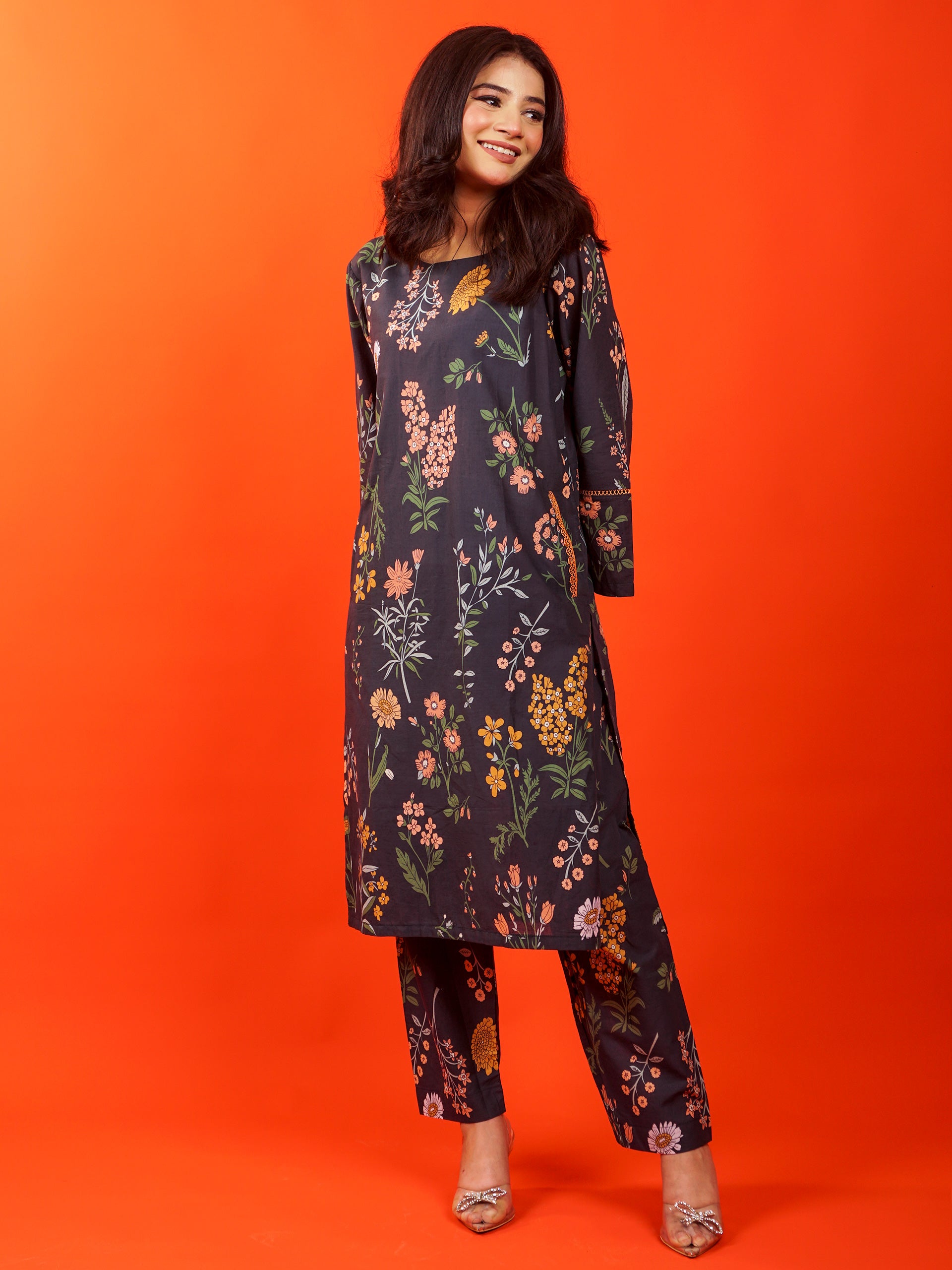 Black Digital Printed 2 pc - 54902