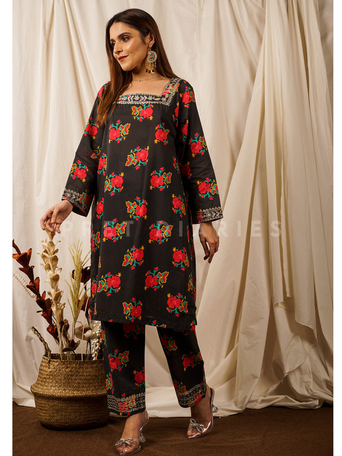 Black Digital Printed 2 pc - 54670