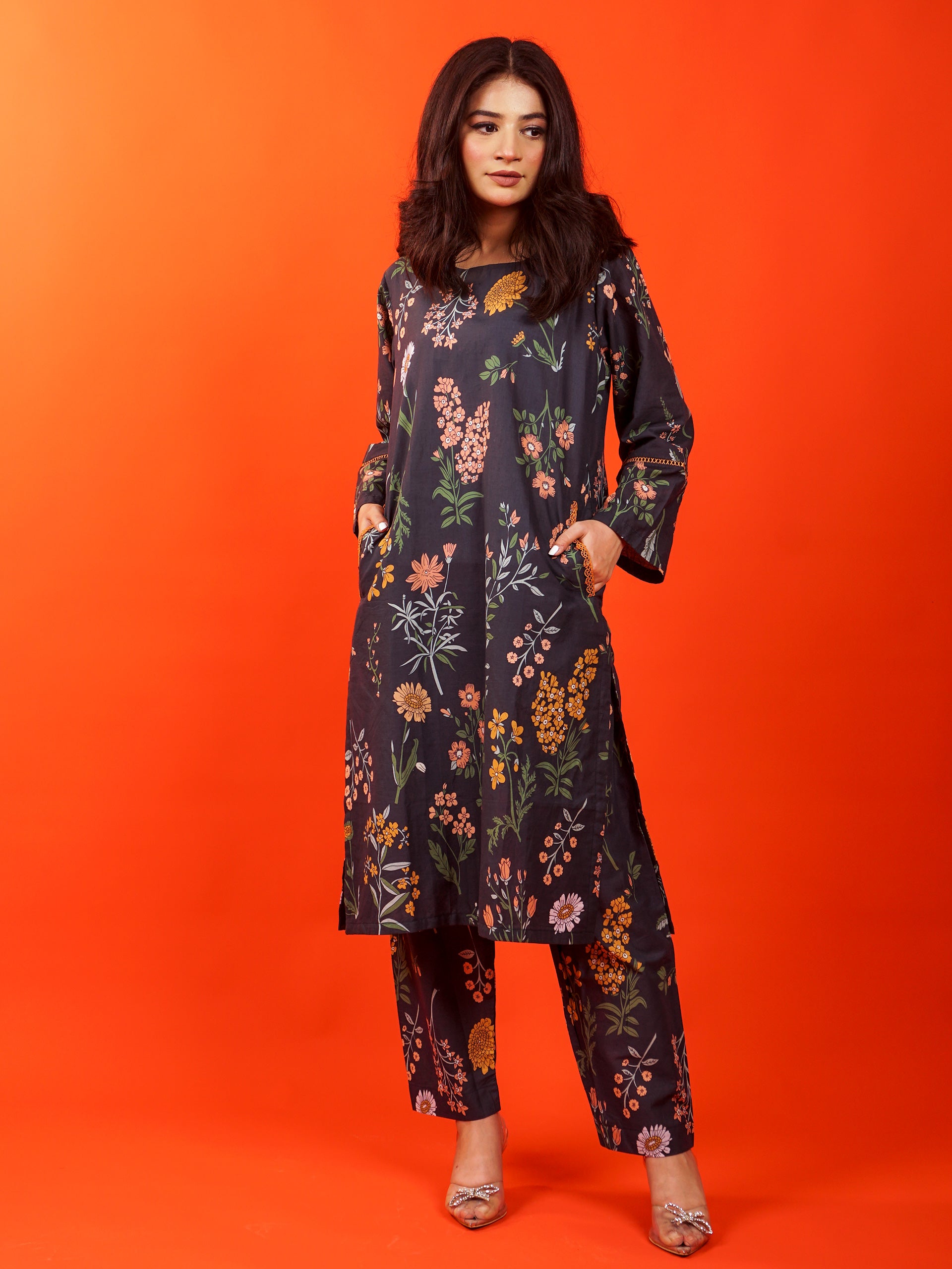 Black Digital Printed 2 pc - 54902