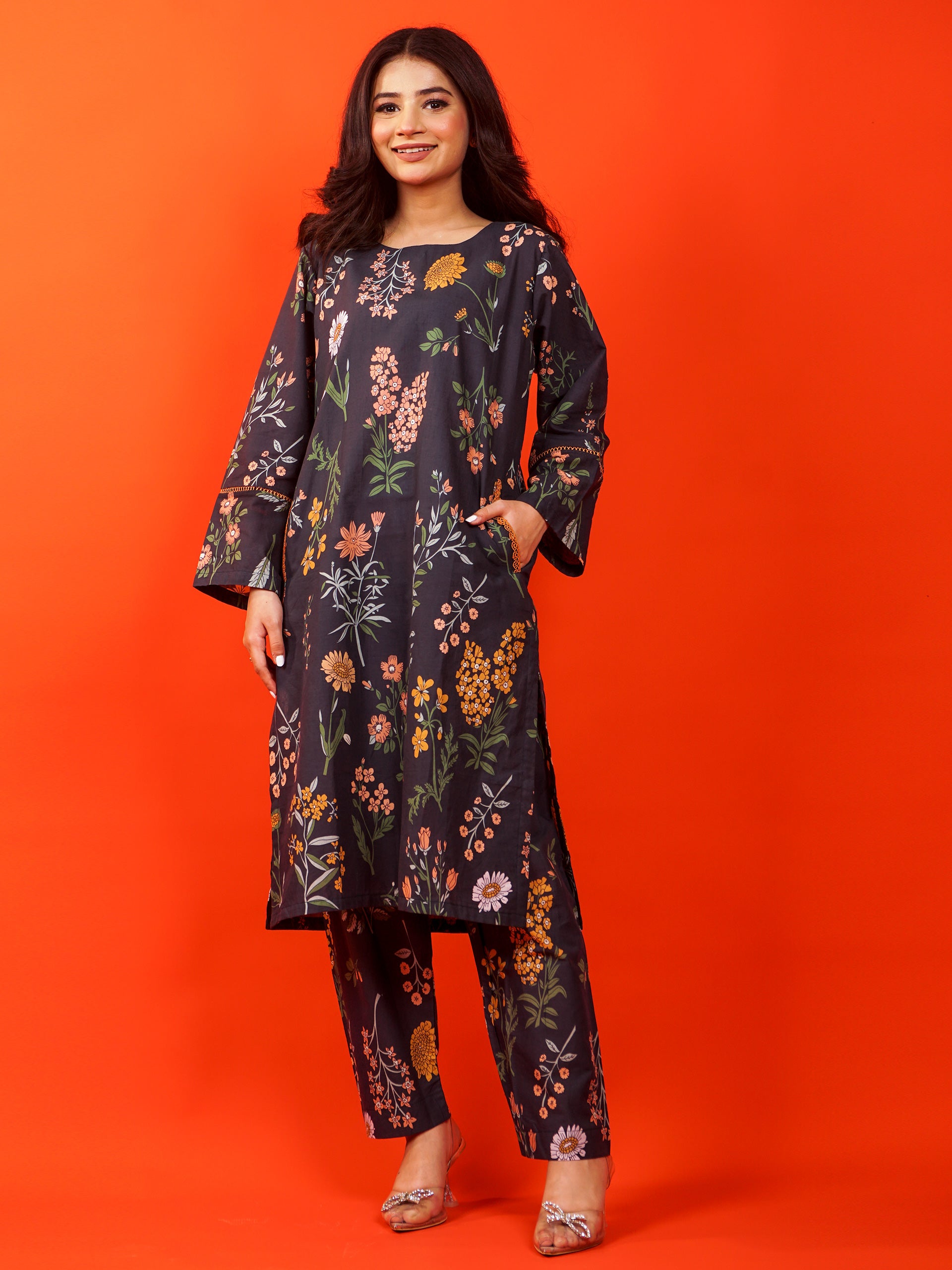 Black Digital Printed 2 pc - 54902