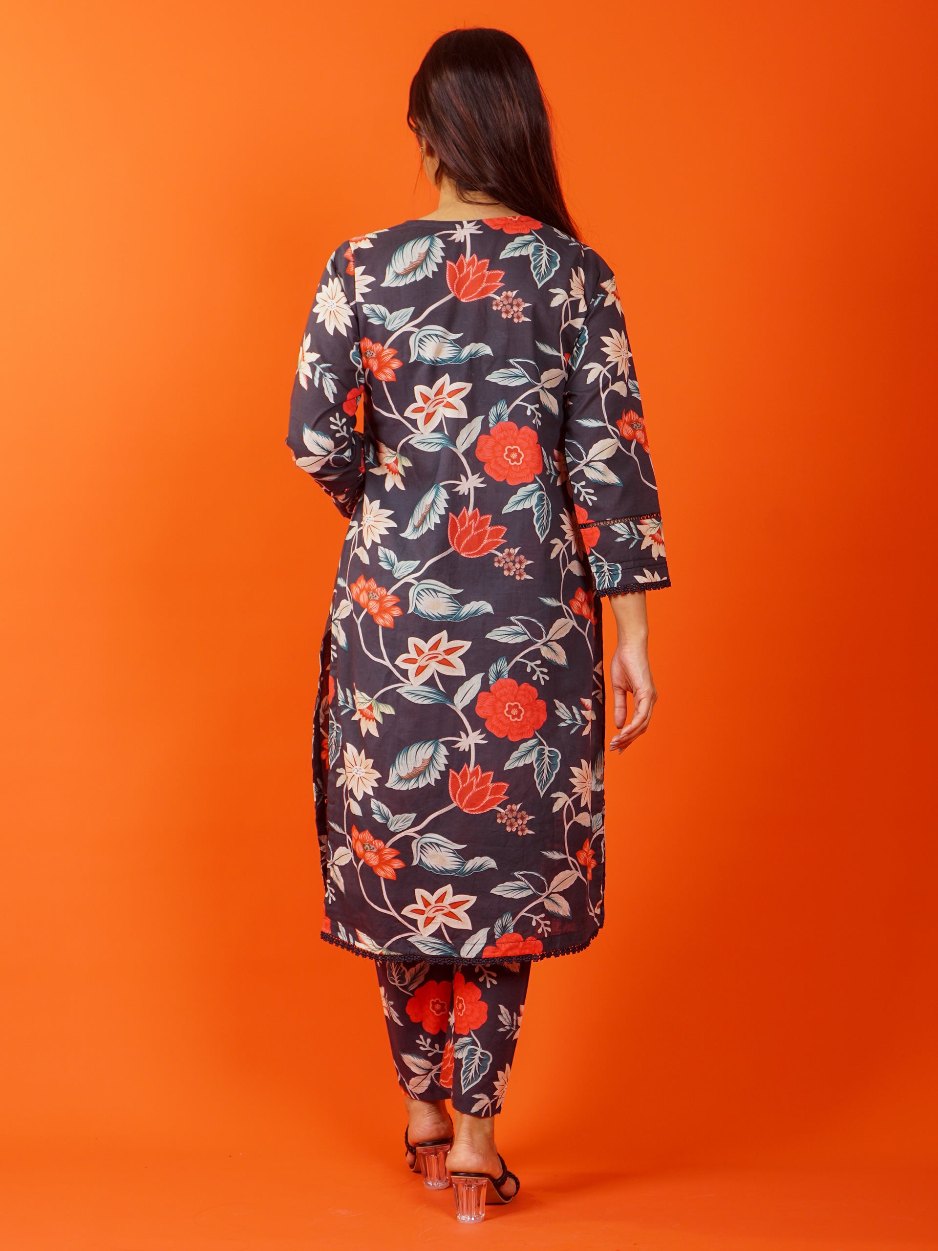 Black Digital Printed 2 pc - 54892