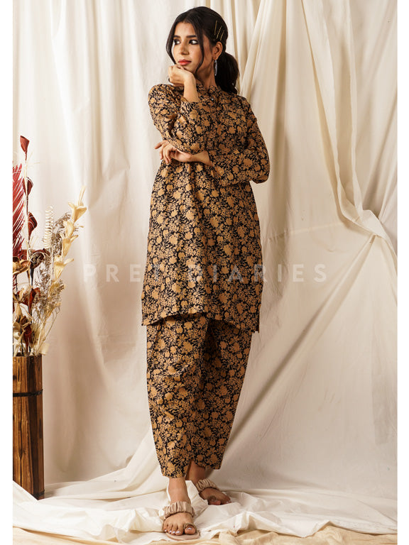 Black Printed 2 pc - 54677