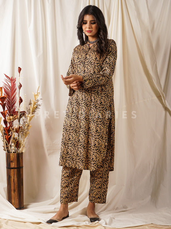 Black Printed 2 pc - 54676