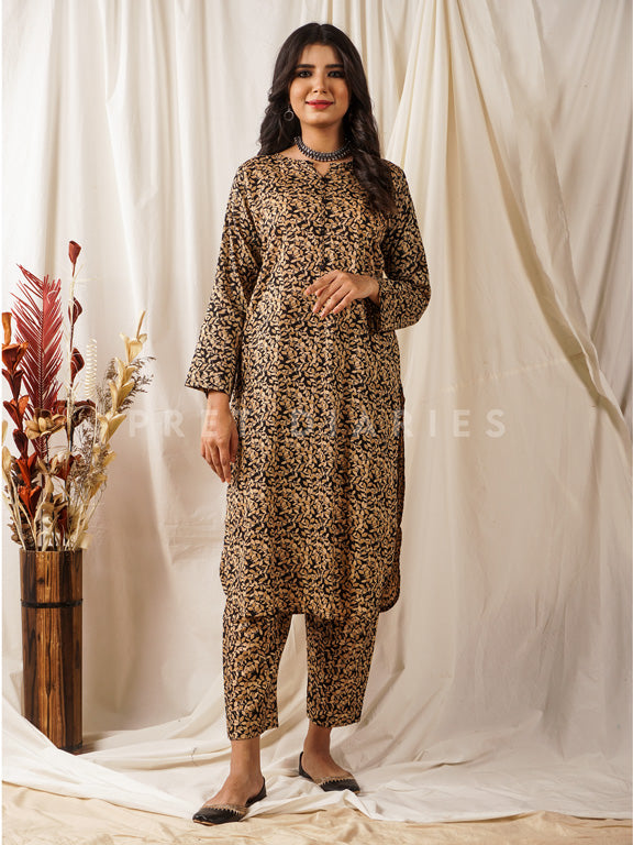 Black Printed 2 pc - 54676