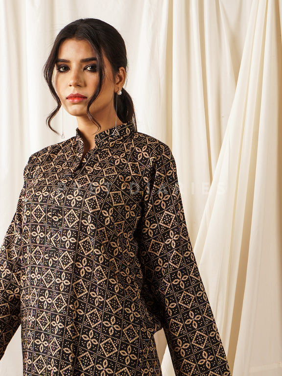 Black Printed 2 pc - 54674