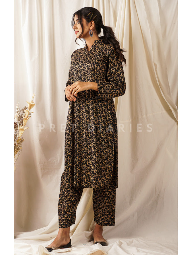 Black Printed 2 pc - 54679