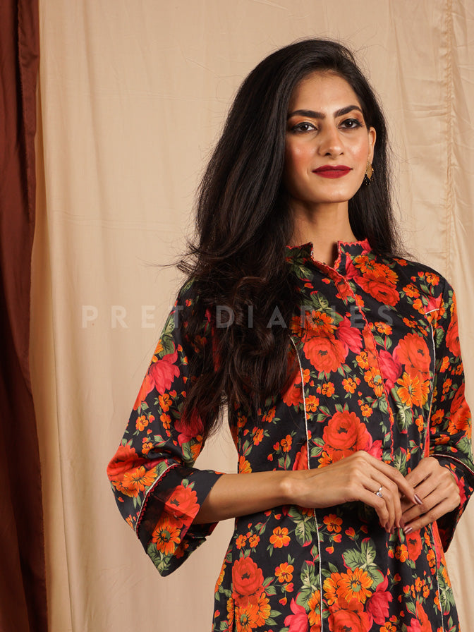 Black Digital Printed 2 pc - 54317