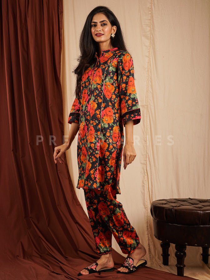 Black Digital Printed 2 pc - 54317