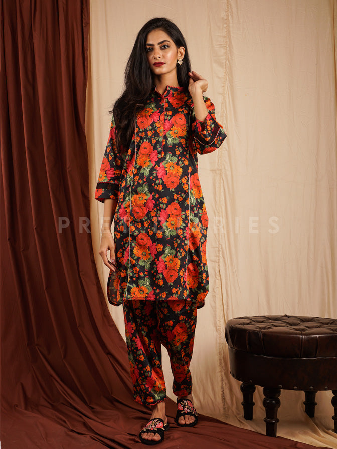 Black Digital Printed 2 pc - 54317