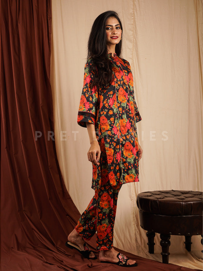 Black Digital Printed 2 pc - 54317