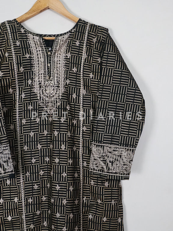 Black Khaddar 3 pc - 54360