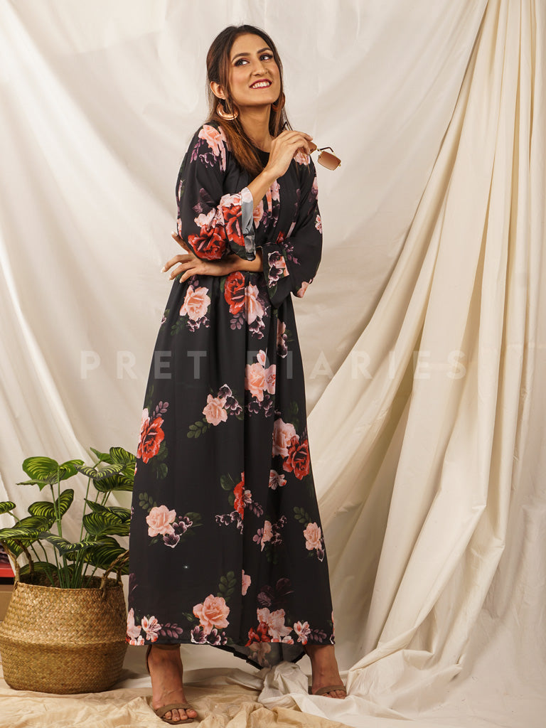 Black Printed Maxi - 54348