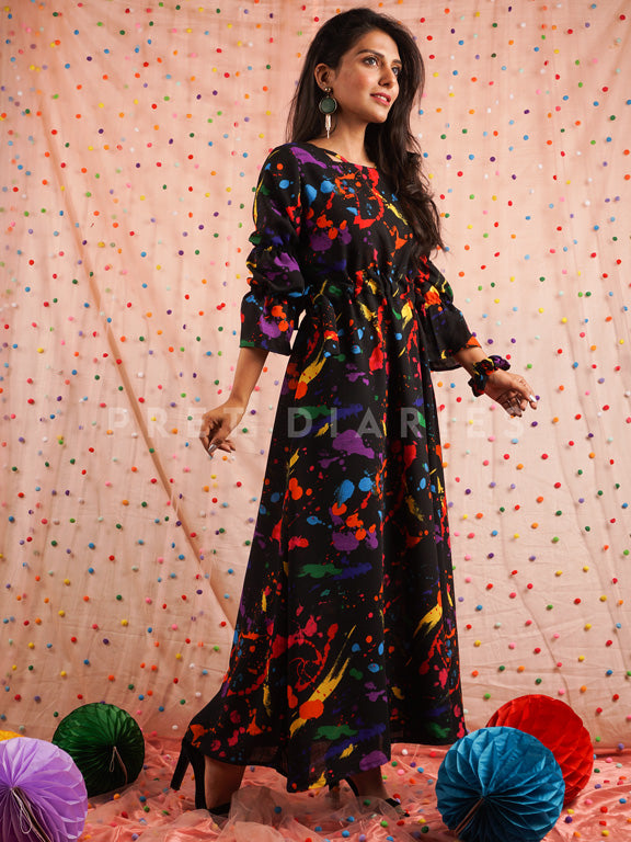 Black Printed Maxi - 54500