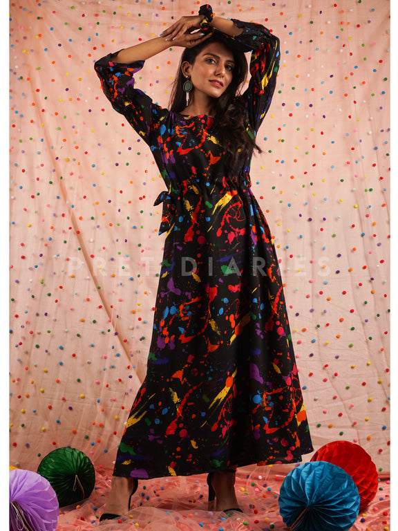 Black Printed Maxi - 54500