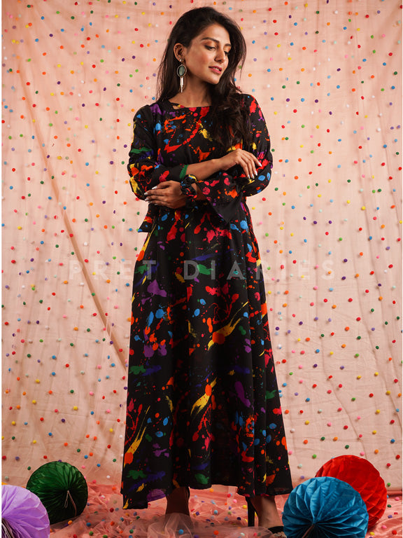 Black Printed Maxi - 54500