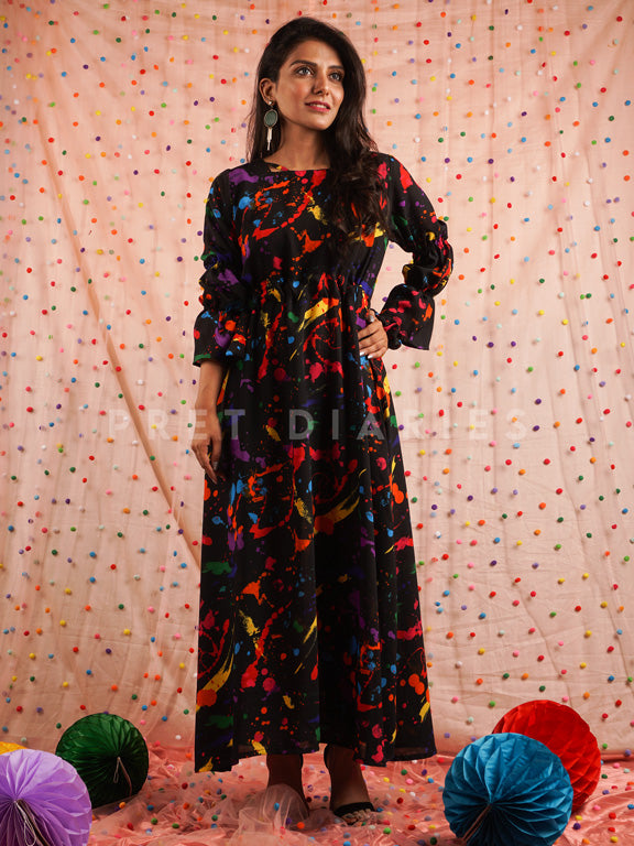 Black Printed Maxi - 54500