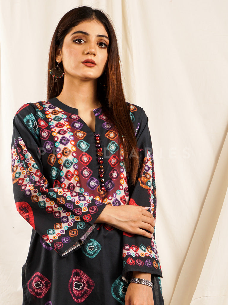 Black Digital Printed 2 pc - 54701