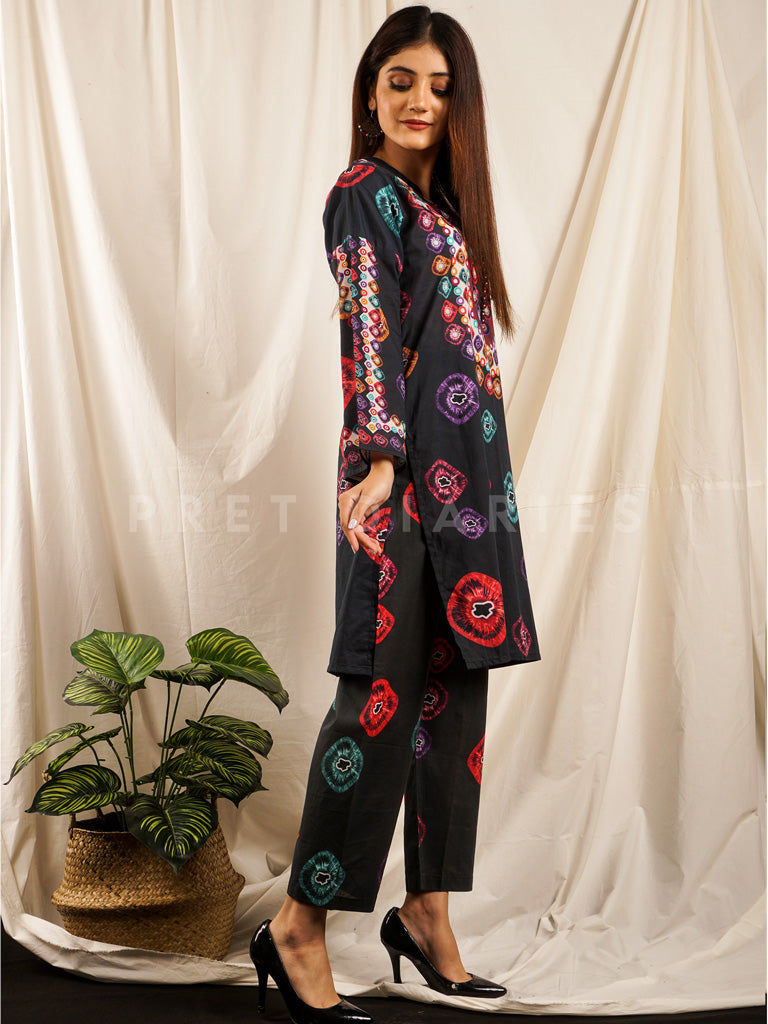 Black Digital Printed 2 pc - 54701