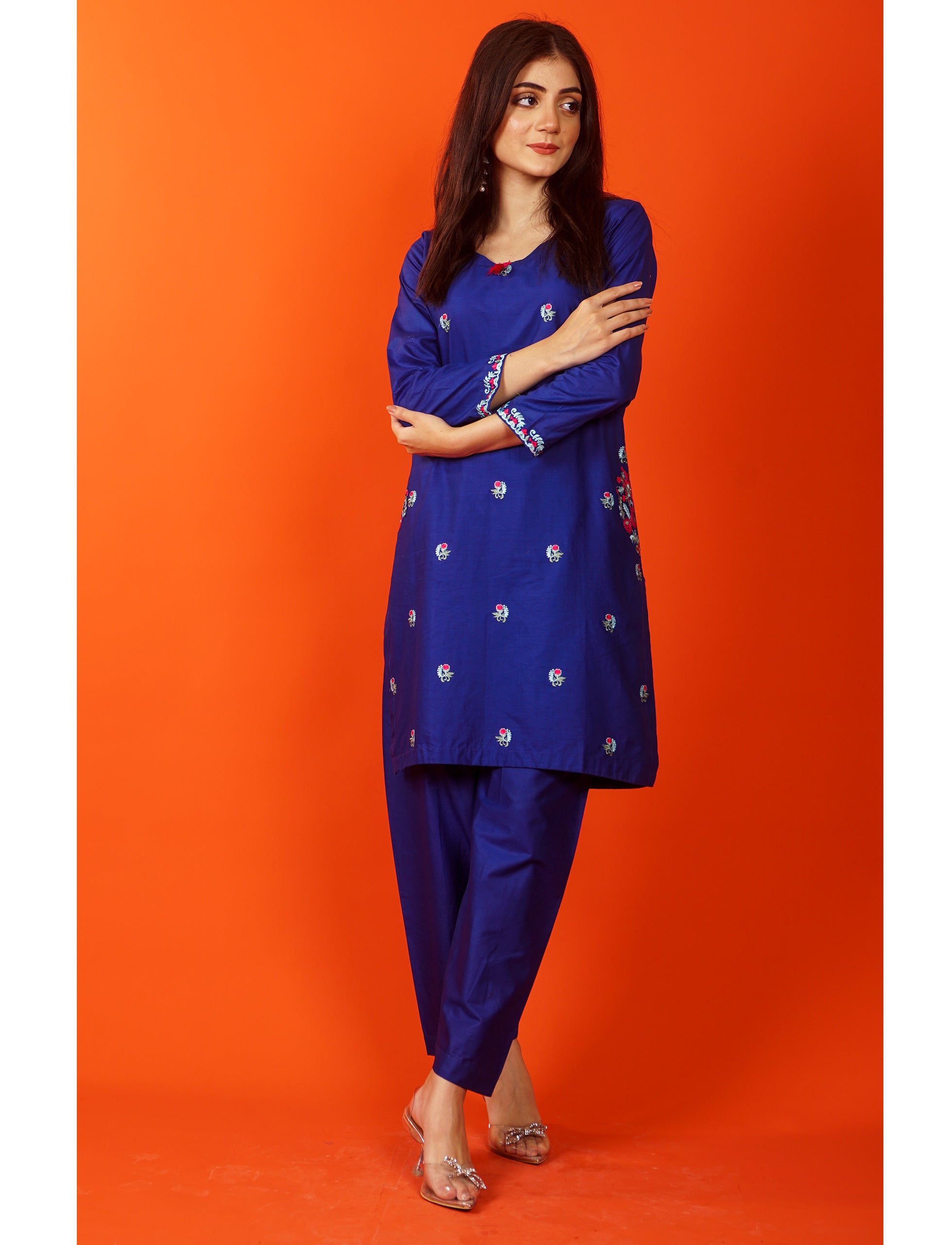 Blue Embroidered 2 pc - 54852