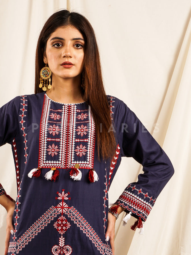 Blue Embroidered 2 pc - 54703