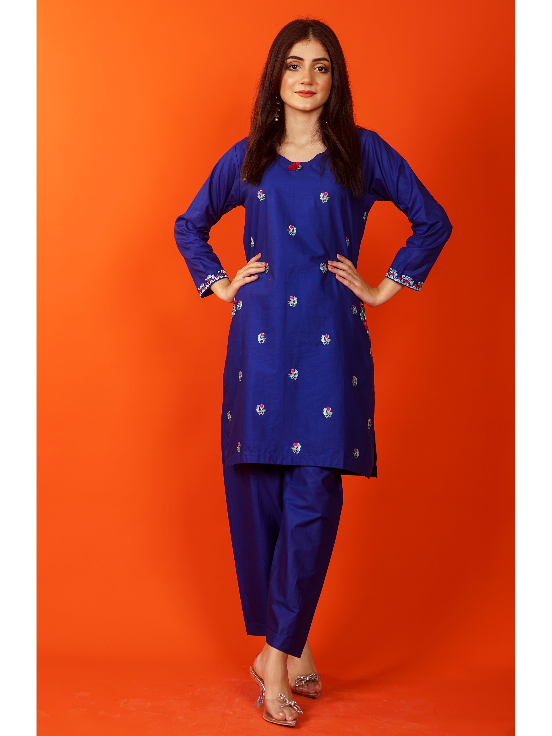 Blue Embroidered 2 pc - 54852