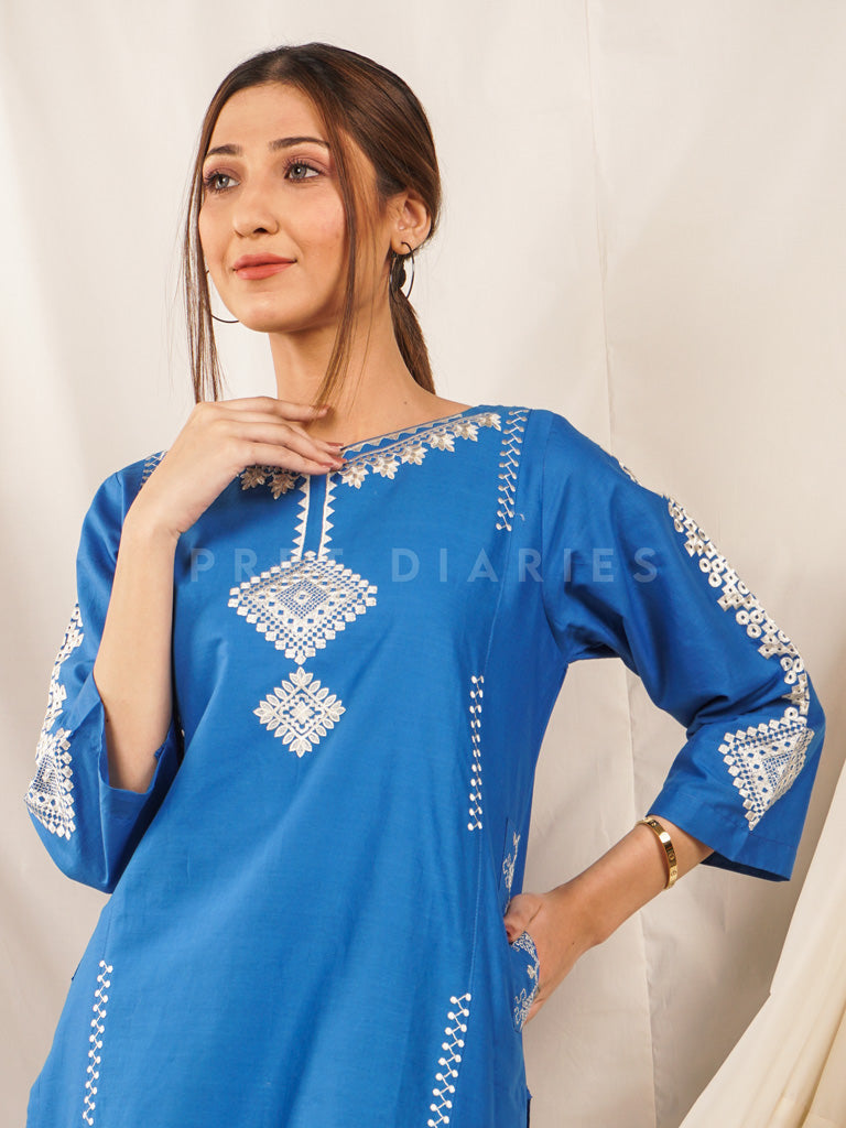 Blue Embroidered 2 pc - 54514