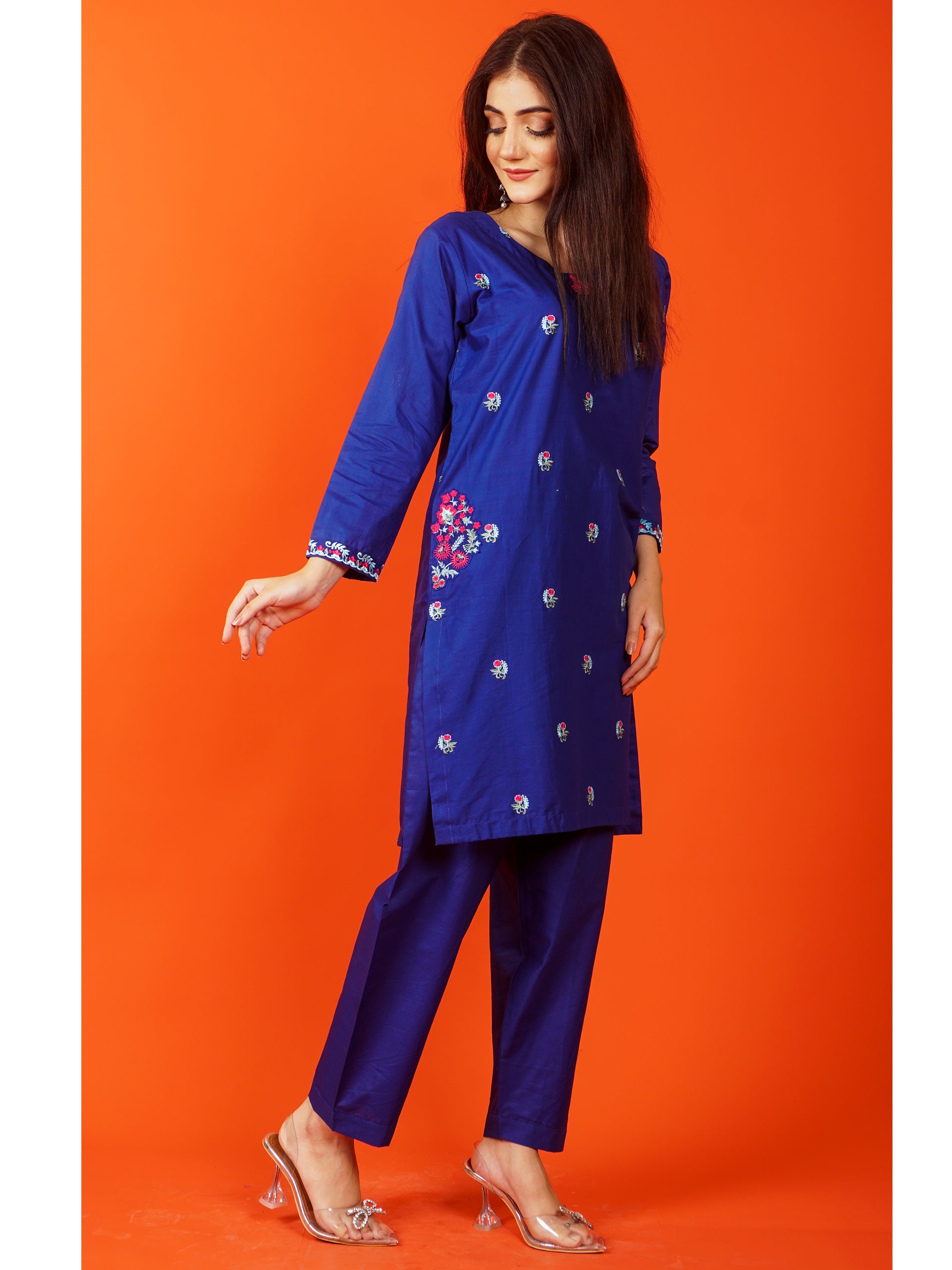Blue Embroidered 2 pc - 54852