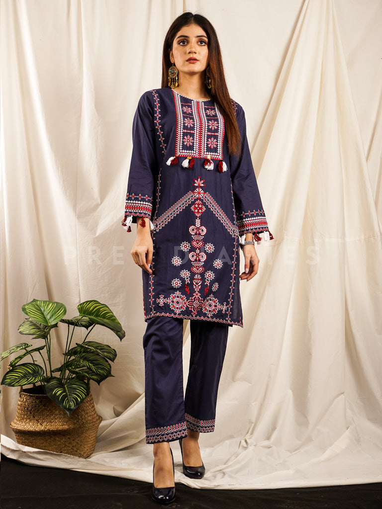 Blue Embroidered 2 pc - 54703