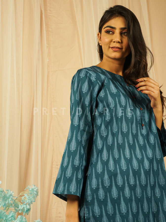 Blue Lawn Printed 2 pc - 54636