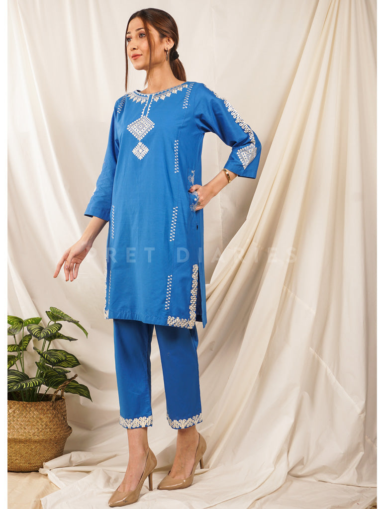 Blue Embroidered 2 pc - 54514