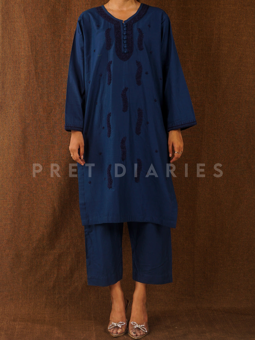 Blue Hand Embroidered 2 pc - 54790