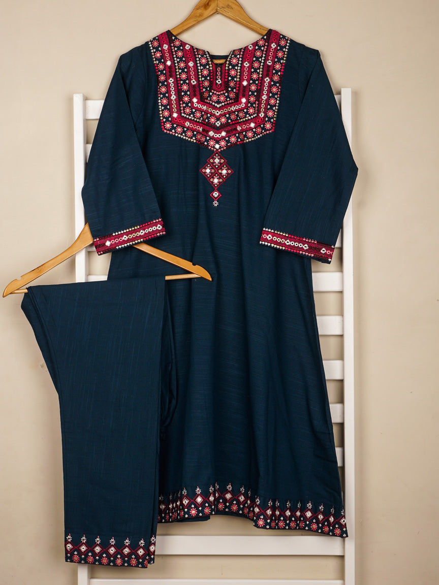 Blue Khaddar 2 pc - 54874