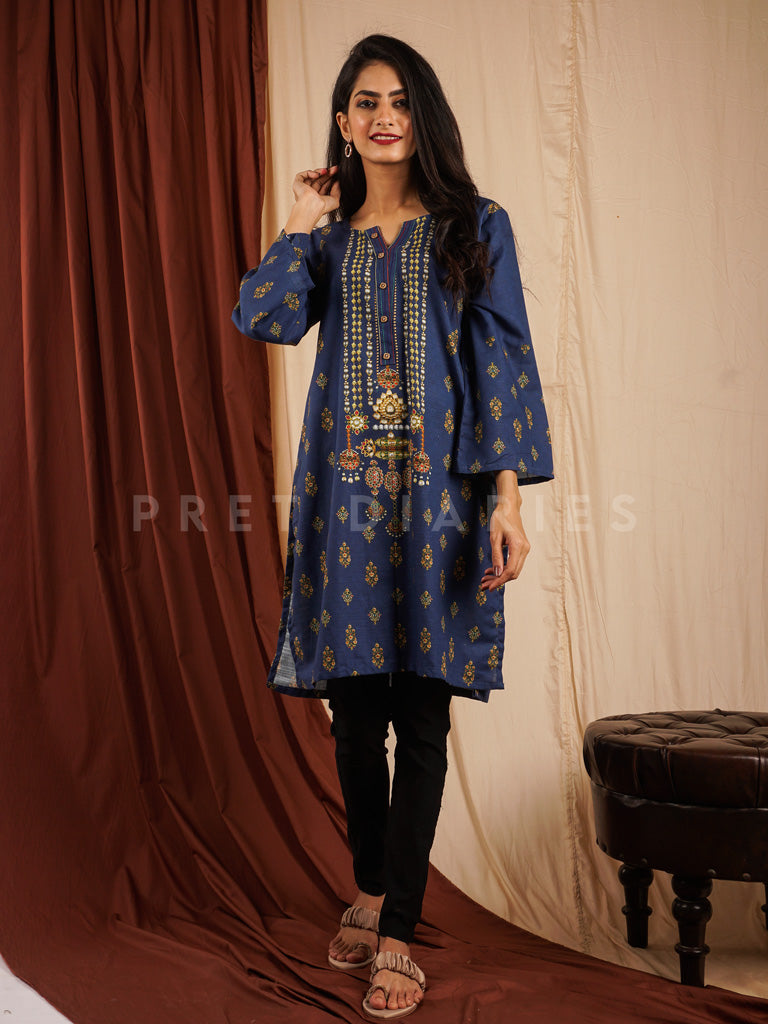 Khaddar Printed Kurta - 54486