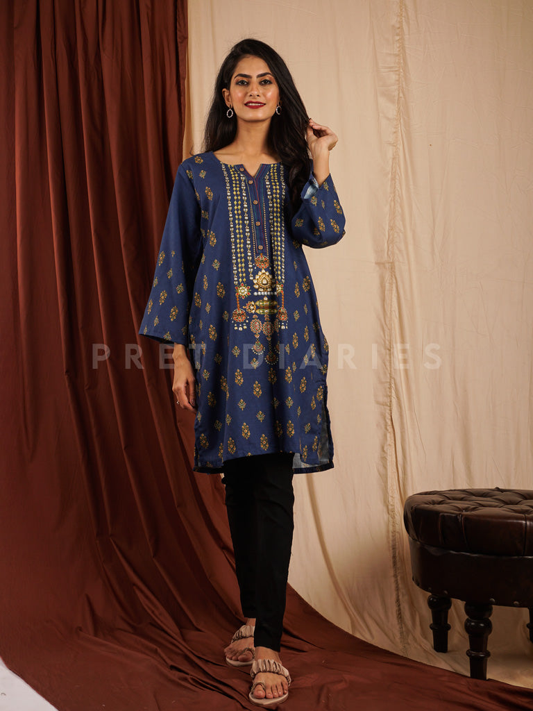 Khaddar Printed Kurta - 54486