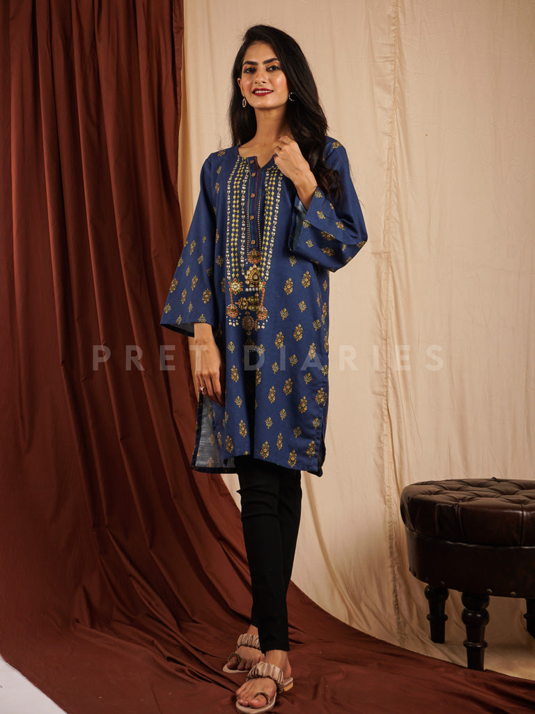 Khaddar Printed Kurta - 54486