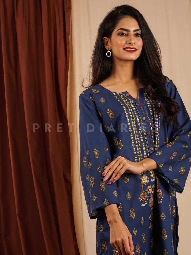 Khaddar Printed Kurta - 54486