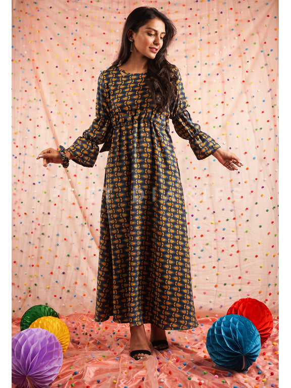 Blue Printed Maxi - 54496
