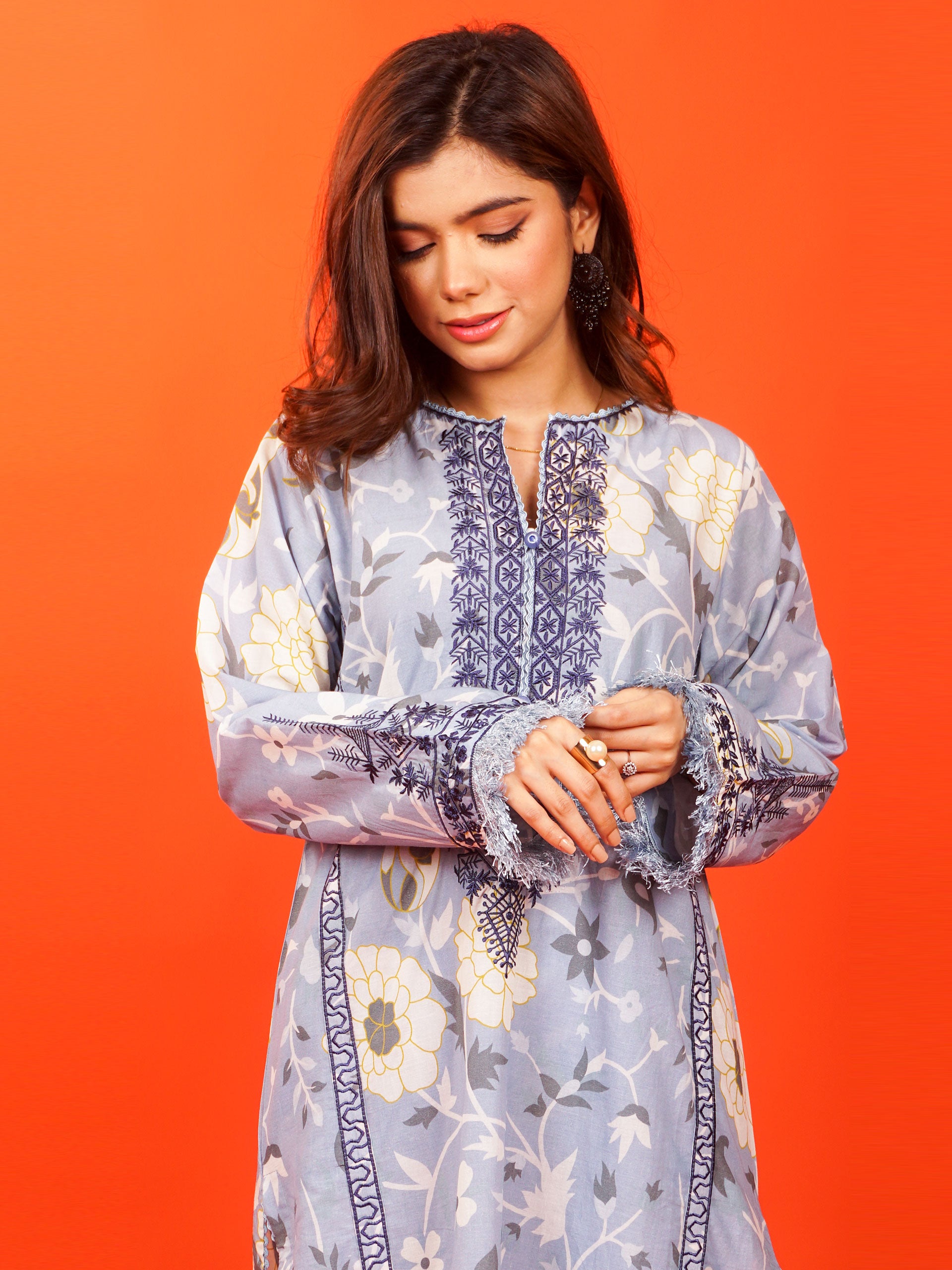 Blue Embroidered 2 pc - 54907