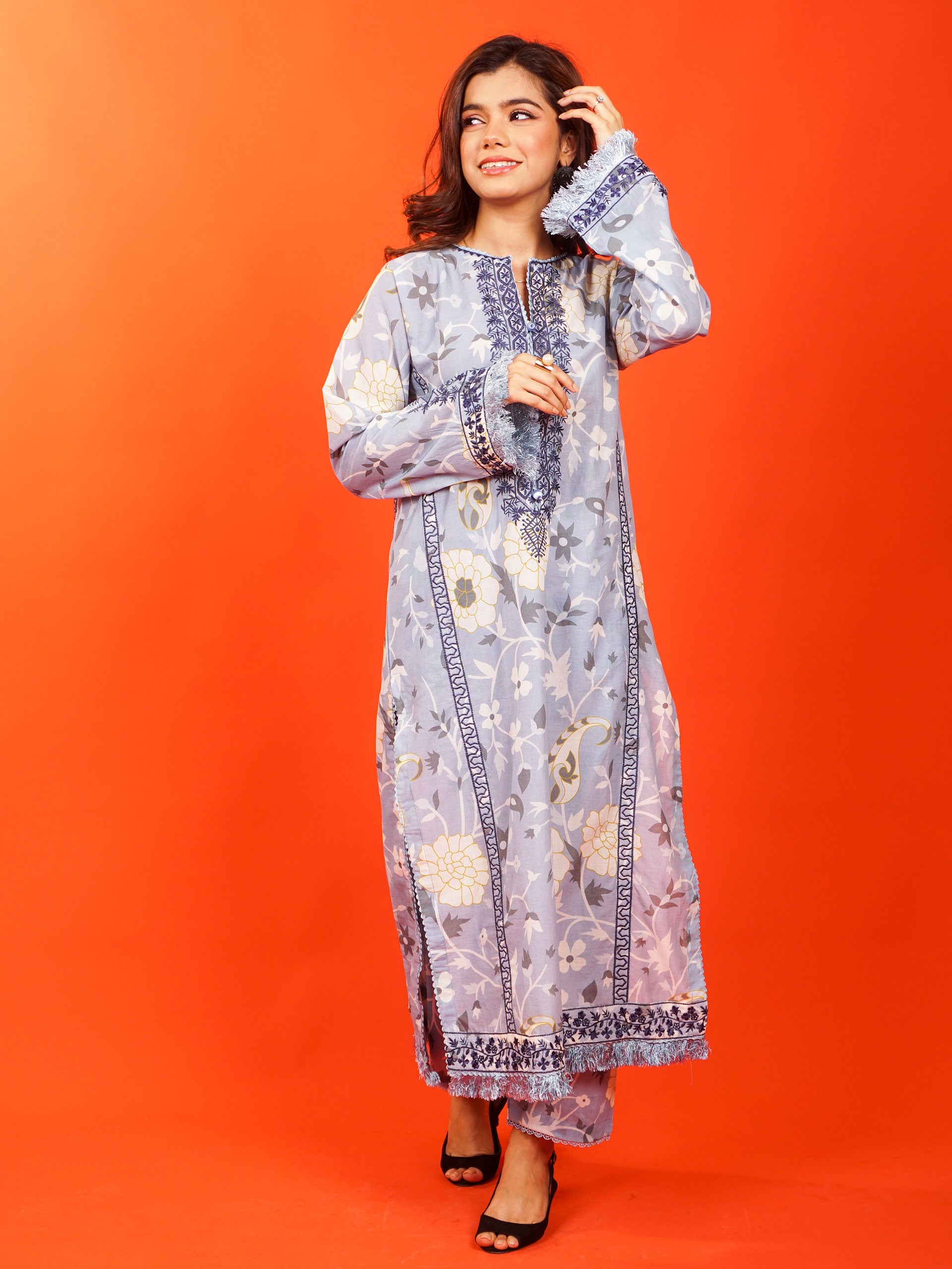 Blue Embroidered 2 pc - 54907