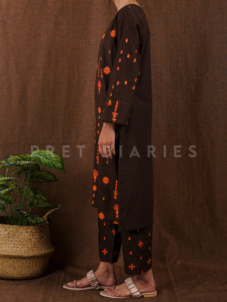 Brown Khaddar 2 pc - 54818