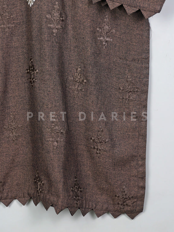 Brown Embroidered 2 pc - 54455
