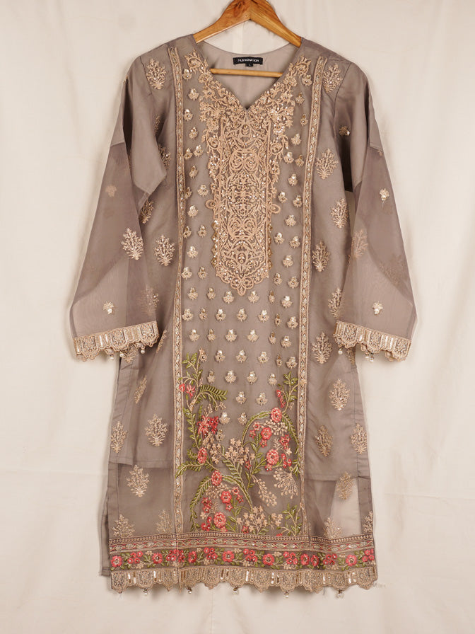 Brown Organza 2 pc - 54586