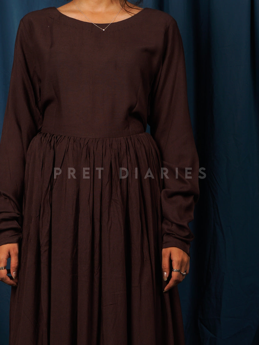 Brown Long Frock - 54728
