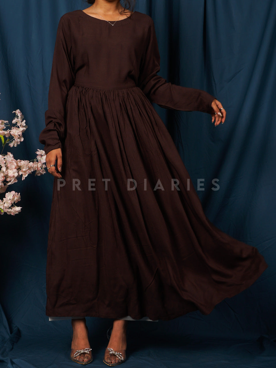 Brown Long Frock - 54728