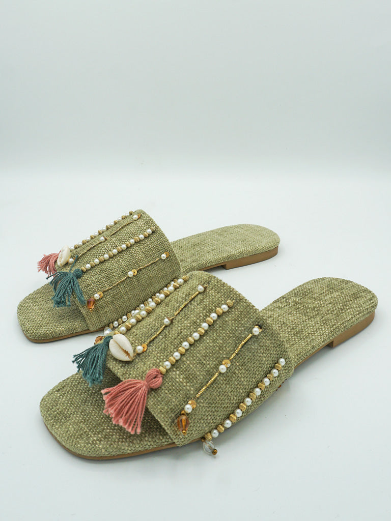 Green Jute Flats - FTW28