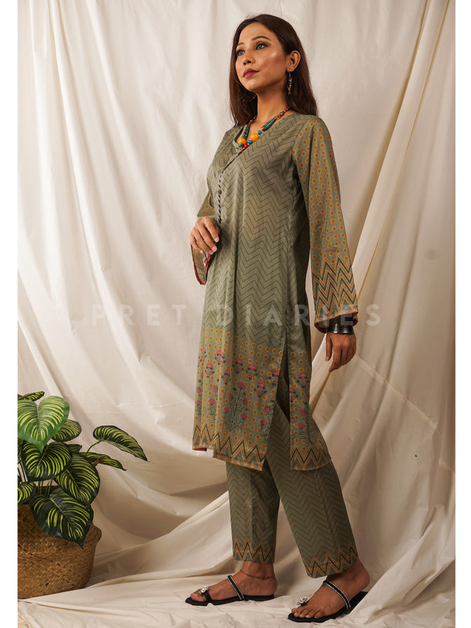 Green Lawn Printed 2 pc - 54540