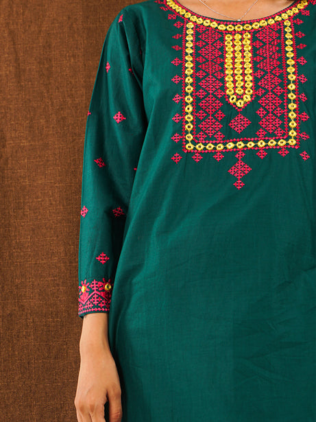 Green Embroidered 2 pc - 54714