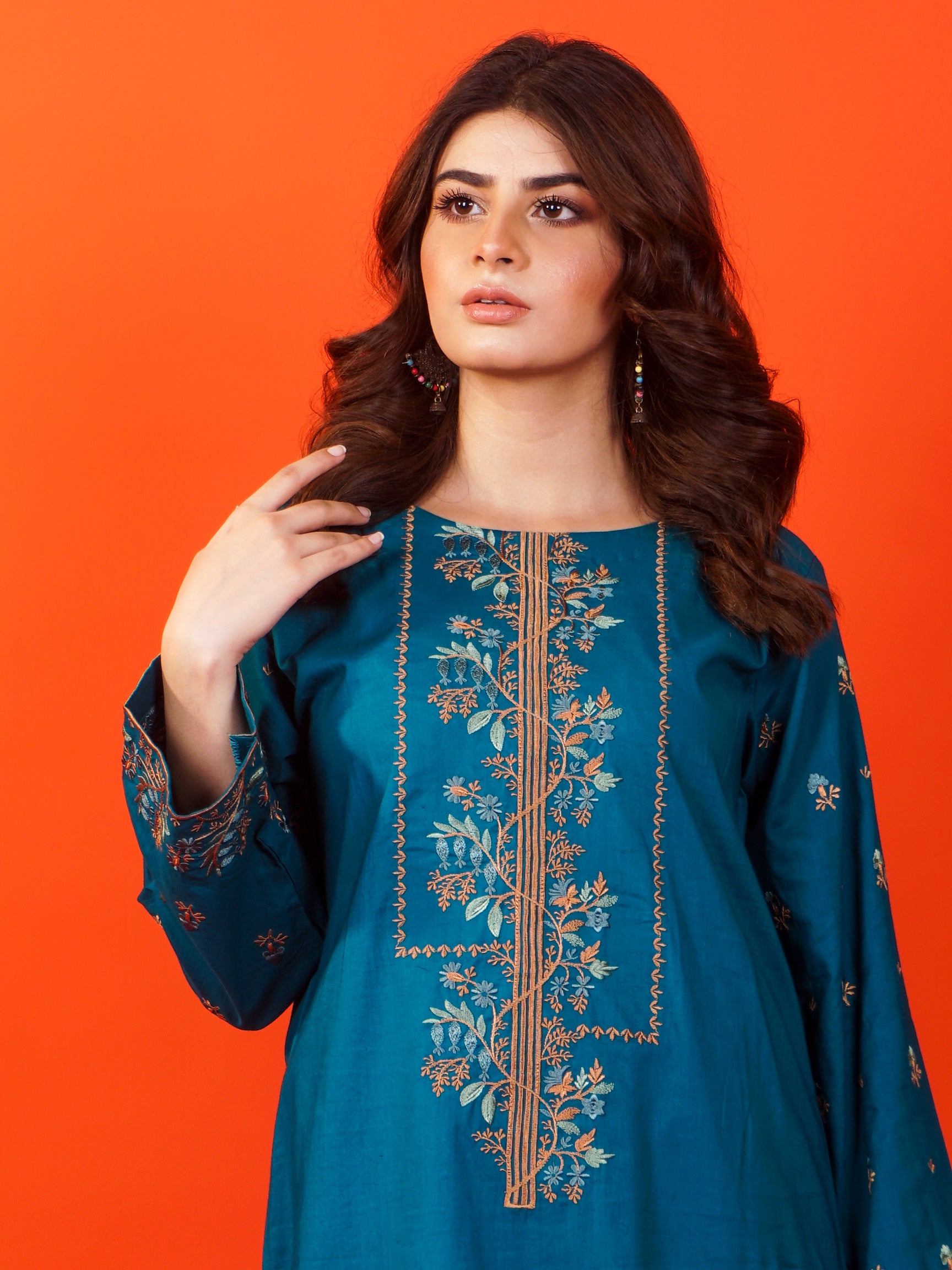 Green Embroidered 2 pc - 54783