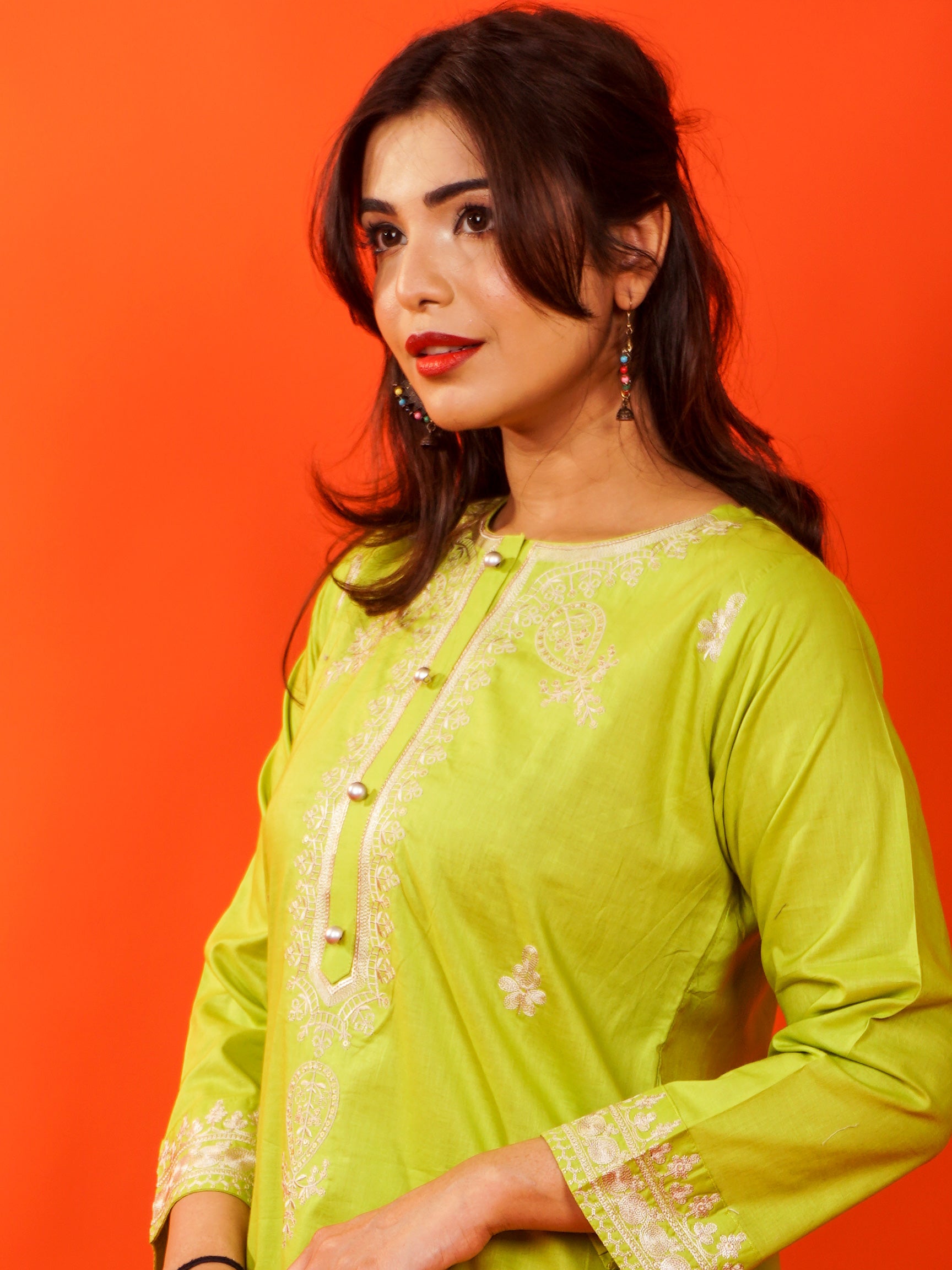 Green Embroidered 2 pc - 54921