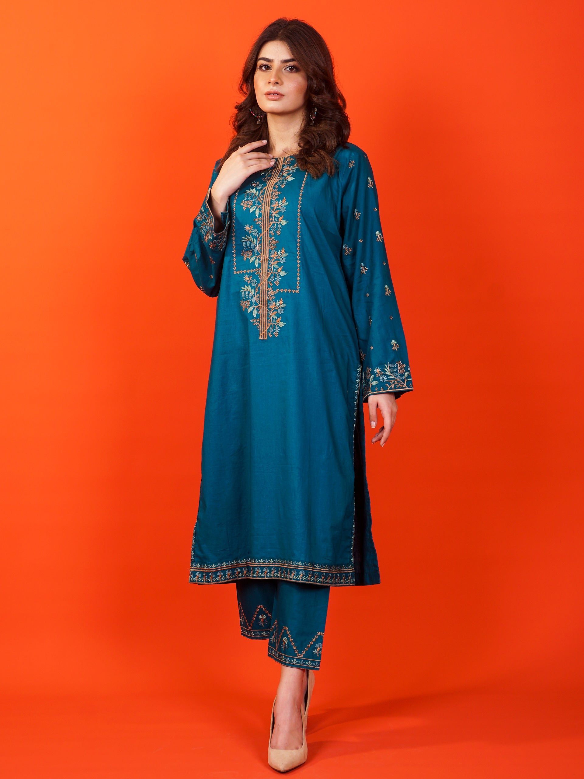 Green Embroidered 2 pc - 54783